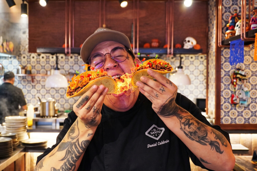 Chef Daniel presents El Santo’s Taco Challenge, featuring five extremely spicy tacos to finish in five minutes every Friday in October, with THB 1,000 food credit for winners